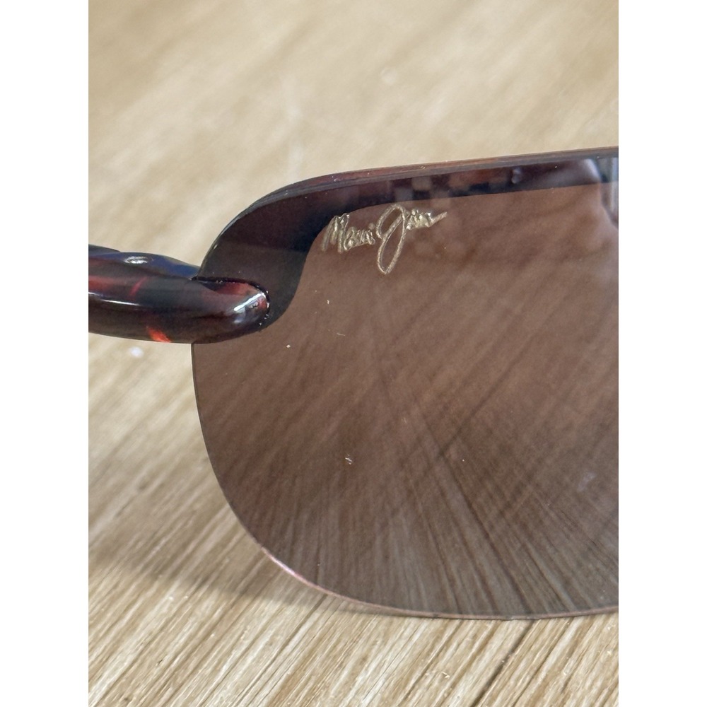 MAUI JIM Sandy Beach/Brown Tortoise MJ-408-10 Sport Half-Rim Sunglasses - Picture 6 of 13